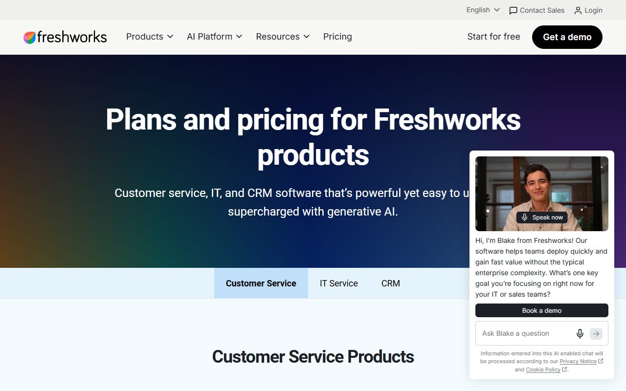 Freshdesk's pricing page as captured on October 7, 2026. Prices and tier contents change; the live page is the source of truth.